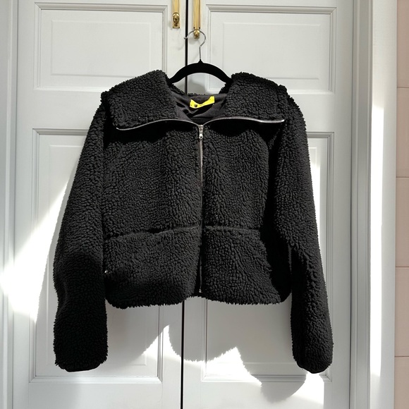 Yellow Label Co Black Zip Up Fleece Jacket - Picture 5 of 11